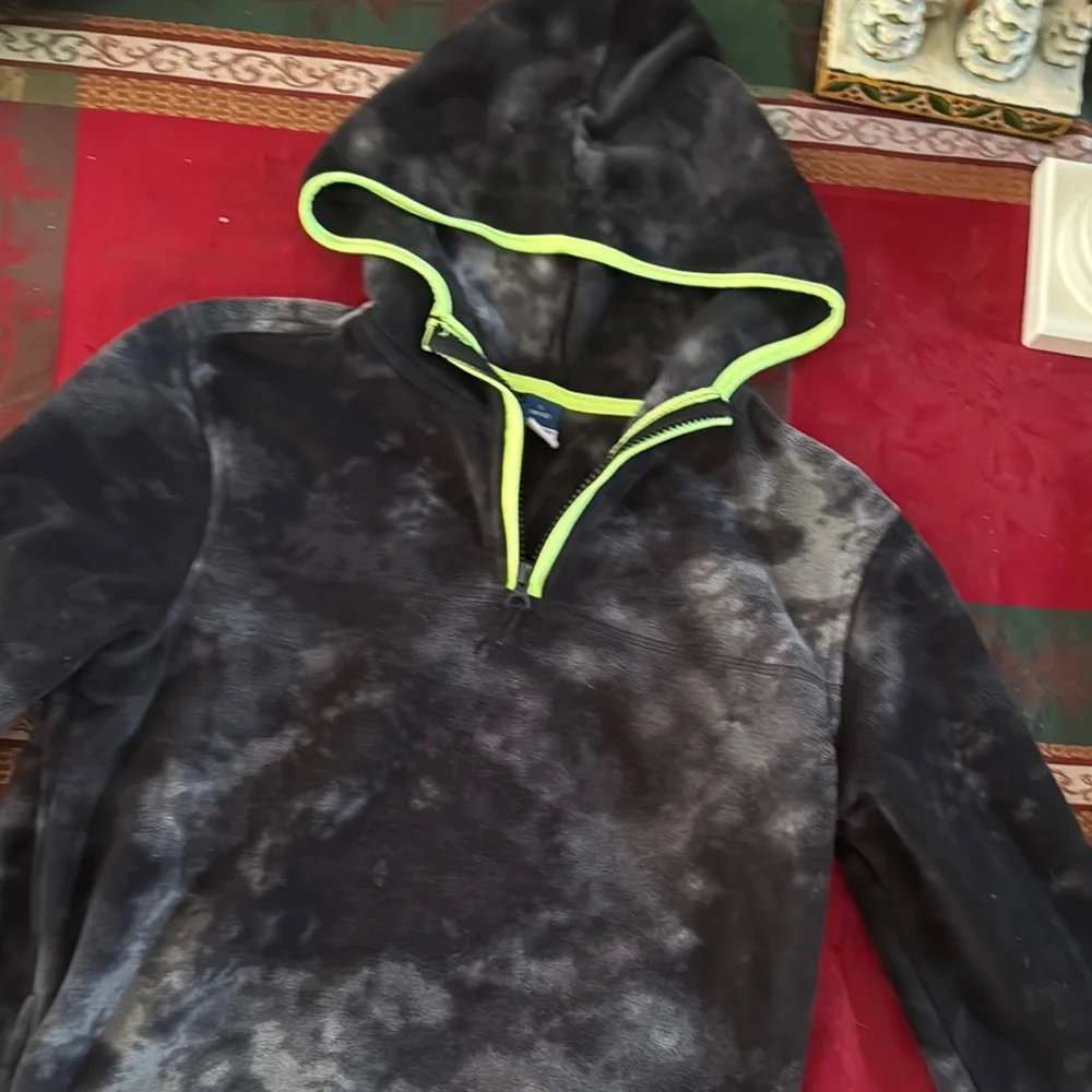 Black and Neon Green Hoodie